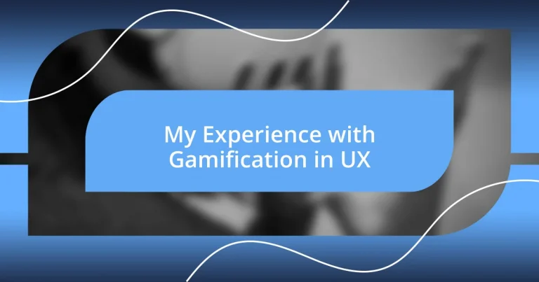 My Experience with Gamification in UX